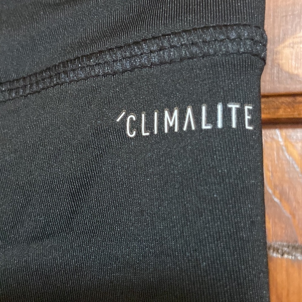 Adidas Linear Fade Leggings Climalite Screened Logo Bottom Right Girls M (10-12) - Picture 5 of 6